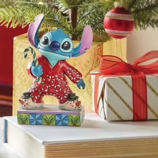【Enesco】精品家飾 Disney 迪士尼 星際寶貝 史迪奇聖誕節塑像居家擺飾