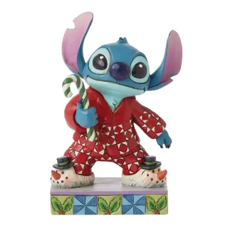 【Enesco】精品家飾 Disney 迪士尼 星際寶貝 史迪奇聖誕節塑像居家擺飾