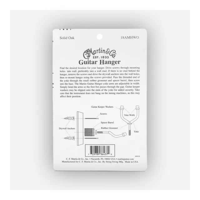 【Martin】馬丁原廠 木頭吉他壁掛架 吉他架 禮物 禮品(原廠公司貨 商品品質有保障)