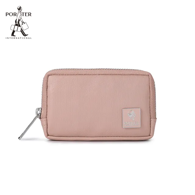 【PORTER INTERNATIONAL】復古品味MORI零錢包(霧粉)