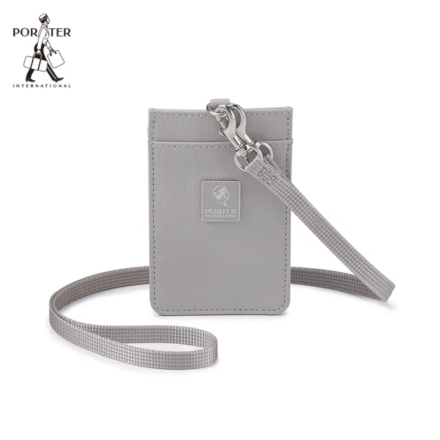 【PORTER INTERNATIONAL】復古品味MORI證件套(晨霧灰)