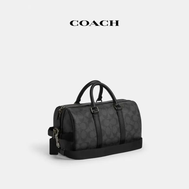 【COACH蔻馳官方直營】VENTURER27經典Logo行李包-炭黑色/黑色(CT840)