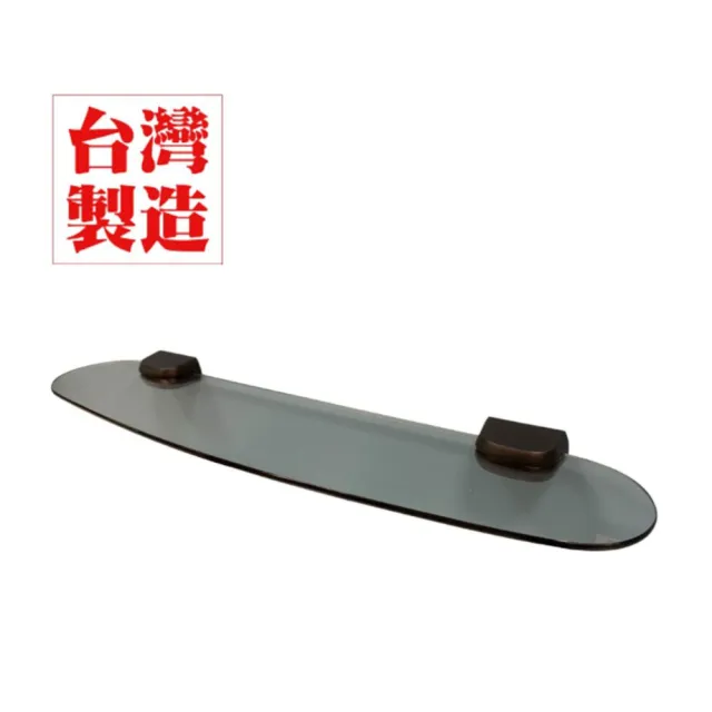 【CERAX 洗樂適】浴室化妝鏡 60公分 黑色 玻璃平台 置物平台架 玻璃平台夾具(Q760-6B -60公分)