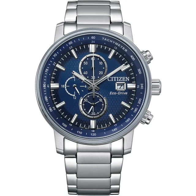 【CITIZEN 星辰】Chronograph 亞洲限定 光動能計時腕錶 石英錶43mm(CA0840-87L)