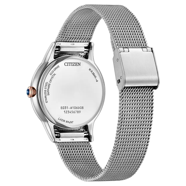 【CITIZEN 星辰】L系列 廣告款 非洲菊 光動能米蘭帶女錶32.5mm(EM1156-80X)