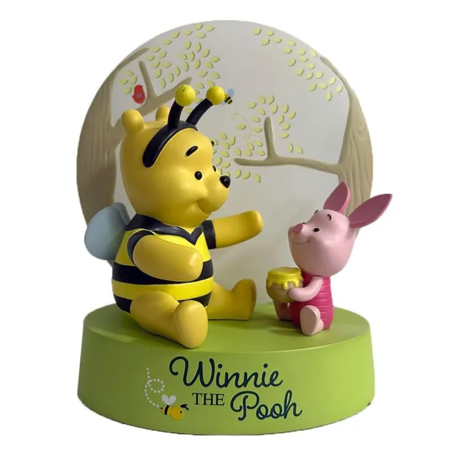 【Enesco】精品家飾 Disney 迪士尼 小熊維尼與小豬小夜燈塑像居家擺飾