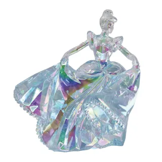 【Enesco】精品家飾 Disney 迪士尼 仙履奇緣 仙杜瑞拉透明塑像居家擺飾