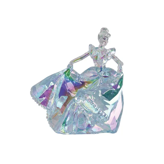 【Enesco】精品家飾 Disney 迪士尼 仙履奇緣 仙杜瑞拉透明塑像居家擺飾