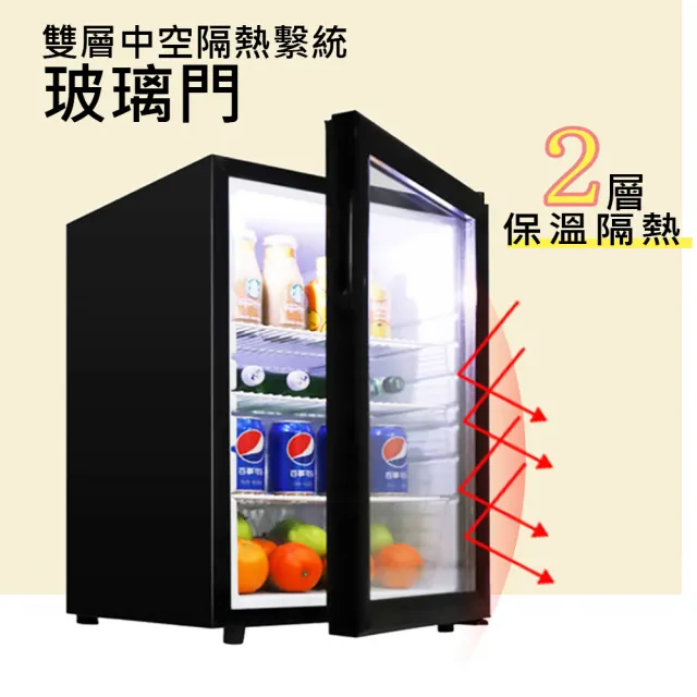 【WOG 窩居】70L商用家用帶鎖冰箱單門直冷保鮮冷藏箱(冰箱/冷藏箱/飲料櫃)