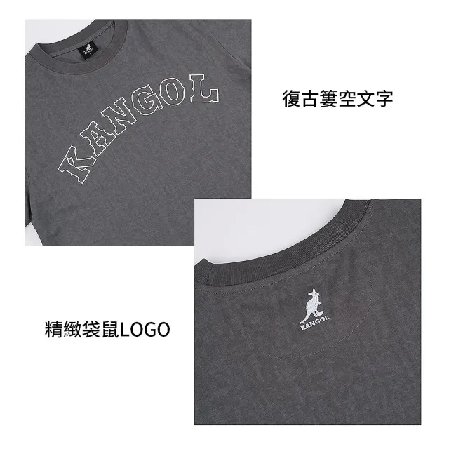 【KANGOL】袋鼠 女款斑紋短T 64221008(抓皺風 復古風)