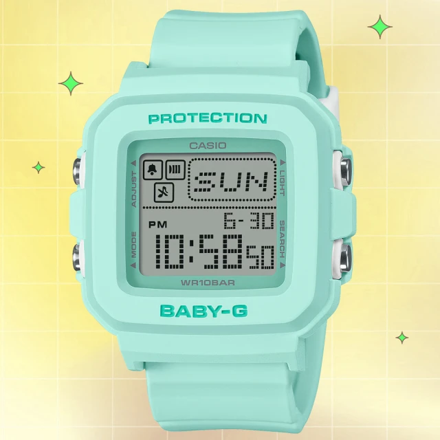 CASIO 卡西歐 BABY-G Y2K 像素動畫數位手錶(BGD-10-3)