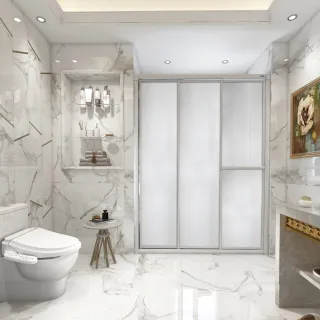 【ITAI 一太】一字三門淋浴門/PS板/雙邊開門(寬151-170 x高190cm 含安裝)