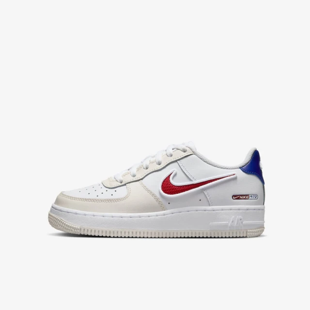 NIKE 耐吉 Air Force 1 Lv8 GS 大童 休閒鞋 運動 經典 鴛鴦 米白 紅藍(HF5744-146)