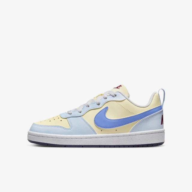 NIKE 耐吉 Court Borough Low Recraft GS 大童 休閒鞋 經典 米 藍(FV8120-141)