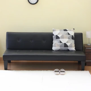 【RICHOME】利茲工業風皮面沙發床/雙人沙發/皮沙發(可躺可坐可臥多功能)