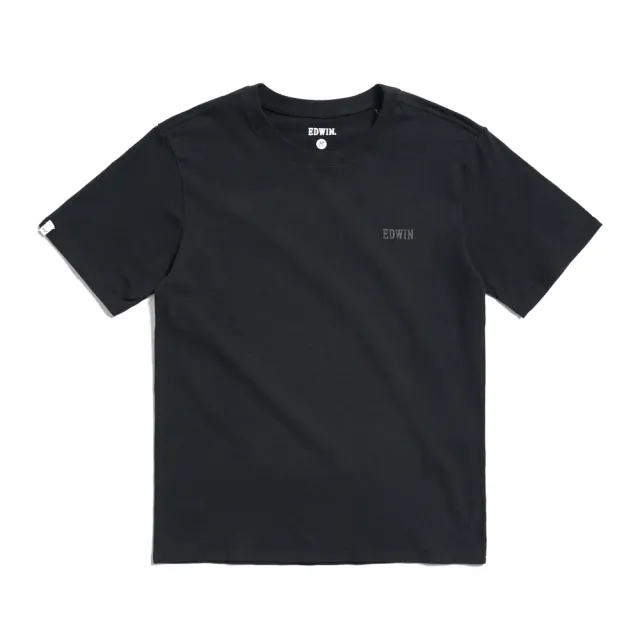 【EDWIN】男裝 第十代基本LOGO短袖T恤(黑色)