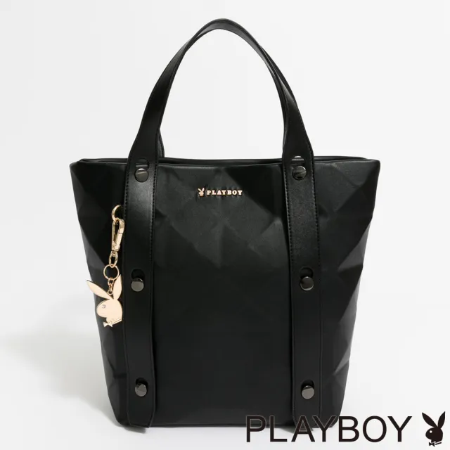 【PLAYBOY】手提包可肩背  Quiet Luxury系列(黑色)
