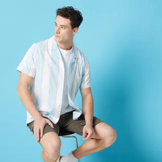 【NAUTICA】男裝 百搭窄版修身短褲(軍綠色)