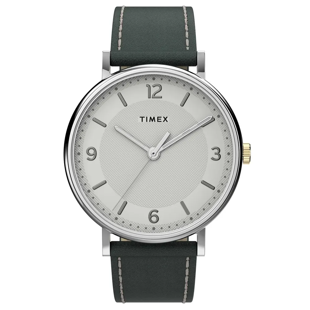 【TIMEX】天美時 風格系列  41毫米極簡手錶 白x深灰 TXTW2U67500-1