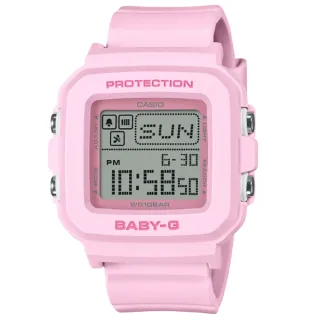 【CASIO 卡西歐】BABY-G 俏皮趣味 俏皮粉 數位電子錶款 BGD-10-4_39mm