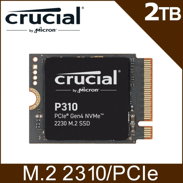 Crucial 美光 P310 2TB Gen4 2230 M.2 SSD固態硬碟(讀：7100MB/s 寫：6000MB/s)