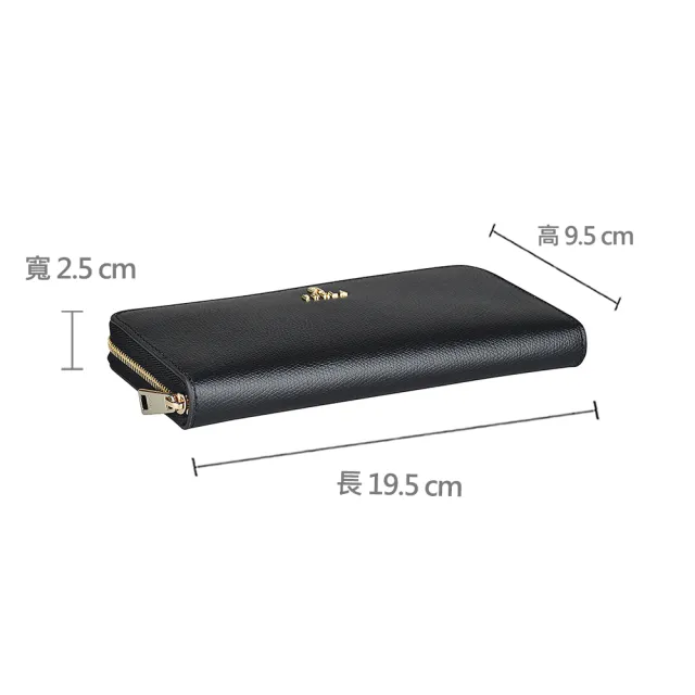【FURLA 芙拉】FURLA CAMELIA字母LOGO拉鍊8卡牛皮長夾(黑)