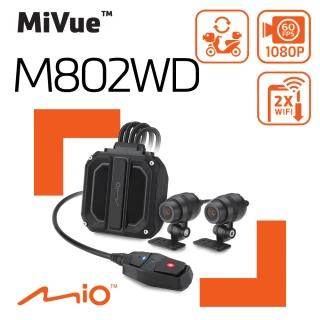 【MIO】MiVue M802WD 1080P GPS WIFI 前後雙鏡 機車 行車記錄器(紀錄器 送32G 拭鏡布 反光貼)