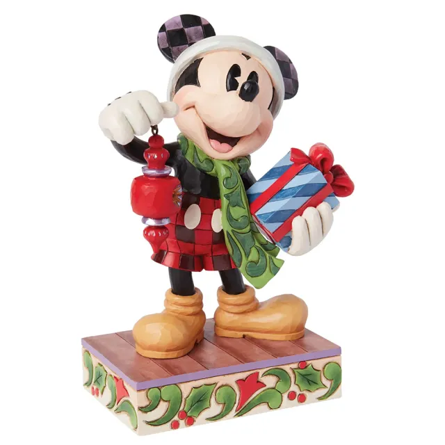 【Enesco】精品家飾 Disney 迪士尼 米奇挑禮物塑像居家擺飾