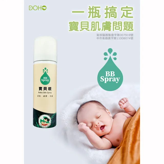 【DOHO】寶貝噴 皮膚噴劑 75ml/瓶(屁屁噴 液態繃帶 皮膚噴劑 嬰兒紅屁屁)