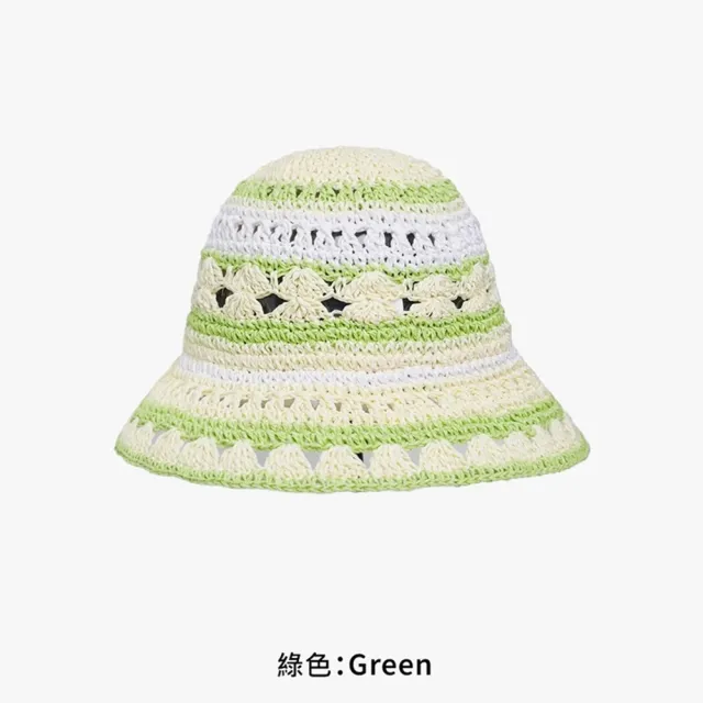 【巴黎精品】現貨+預購 渡假草帽遮陽帽編織帽防紫外線抗UV大帽簷(拼色鏤空針織漁夫帽女帽子5色a1fo58)