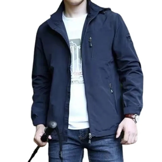【巴黎精品】現貨+預購 衝鋒衣防風外套(連帽薄型防水休閒男夾克4色a1fa2)
