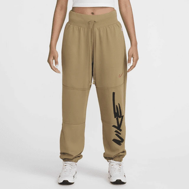 NIKE 耐吉 長褲 運動褲 休閒 女 AS W NSW BRKNG FLC PANT 卡其色(FZ0255224)