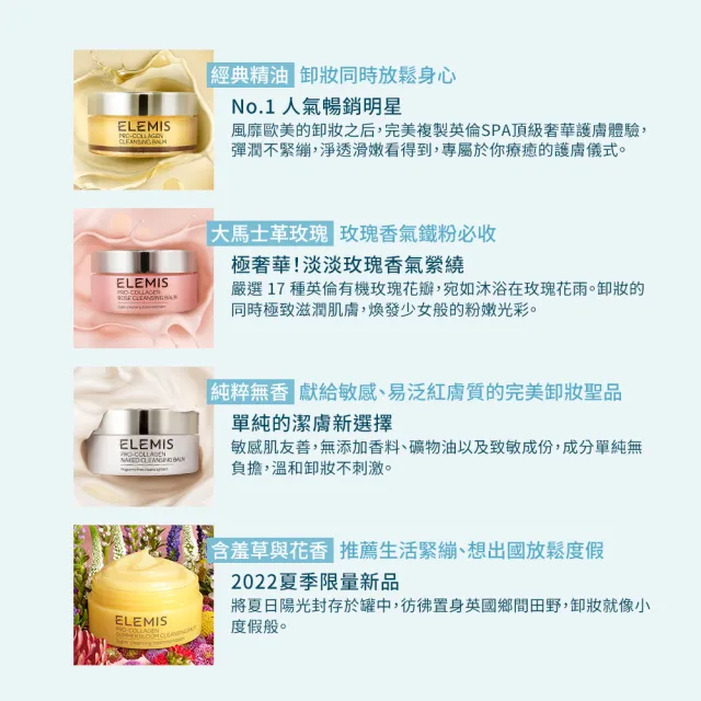 【ELEMIS 愛莉美】卸妝膏旅行+1組(2種香味任選★買100送20★NO1卸妝膏/潔顏/清潔/旅行組)