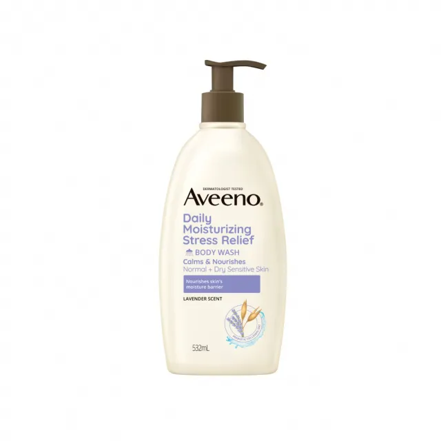 【Aveeno 艾惟諾】長效燕麥保濕舒緩組(沐浴露532ml+保濕乳354ml)