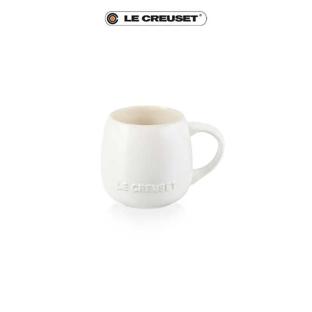 【Le Creuset】花蕾系列瓷器馬克杯320ml(柔粉紫/棉花白 二色選一)