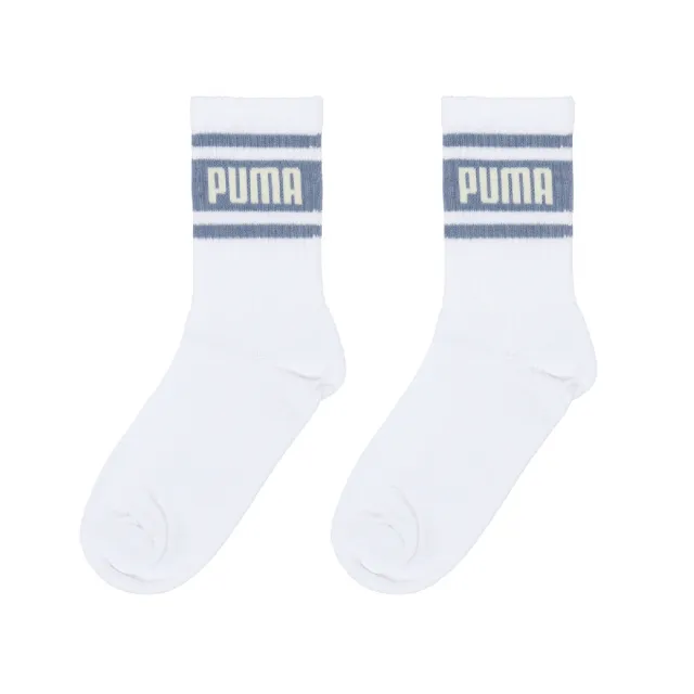 【PUMA】長襪 Fashion Crew Socks 白 藍 黃 中筒襪 休閒襪 襪子(BB1403-08)