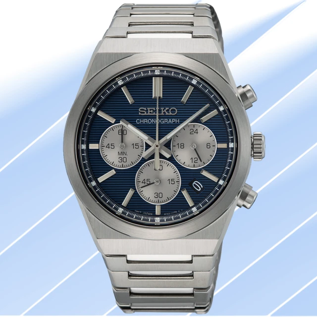 SEIKO 精工 CS系列 簡約計時石英腕錶 禮物推薦 送禮首選(SSB453P1/8T63-02F0B)