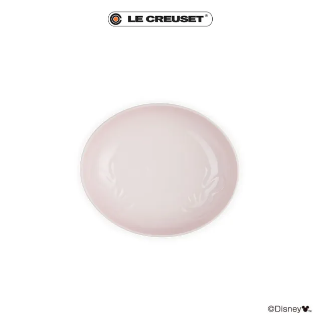 【Le Creuset】迪士尼米奇系列 造型橢圓盤19cm(貝殼粉)