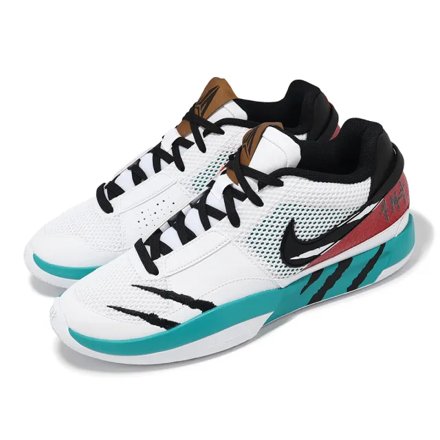 【NIKE 耐吉】籃球鞋 Ja 1 EP 男鞋 白 紅 黑 Reverse Scratch Morant 運動鞋(HJ7929-100)