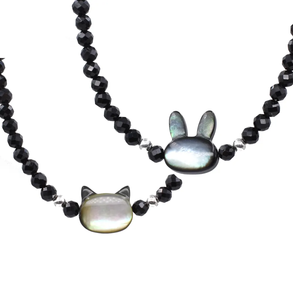 【鑫運來】◎黑尖晶珍珠貝動物項鍊