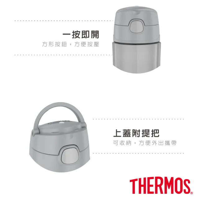 【THERMOS膳魔師】彈蓋直飲輕水瓶470ml(GP4040)