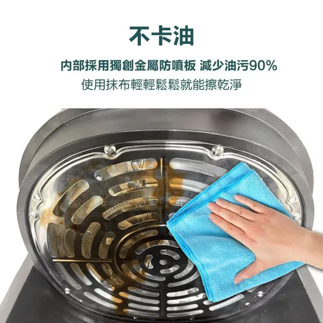 【Glolux】3.5L 全景可視玻璃觸控式 健康智能晶鑽氣炸鍋(附耐熱手套.304不鏽鋼過濾網.氣炸烘焙紙)