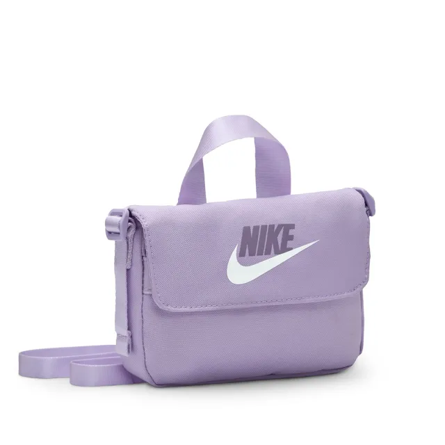 【NIKE 耐吉】包包 側背包 魔鬼氈 小包 女 童 男 Y NK CROSSBODY- MTRL 紫色(FQ5815515)