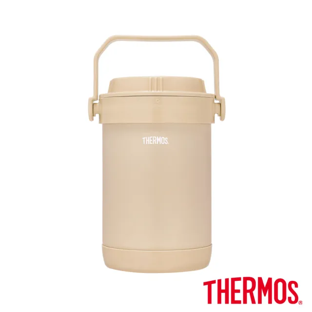 【THERMOS膳魔師】奶茶褐不鏽鋼真空燜燒提鍋1500ml(RPF-20-LMT)