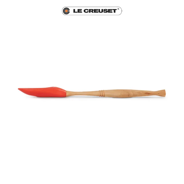 【Le Creuset】耐熱矽膠V鏟杓(火焰橘)