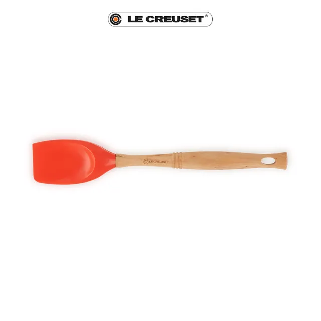 【Le Creuset】耐熱矽膠V鏟杓(火焰橘)