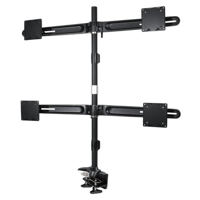 ErgoGrade EGTC734Q 壁掛架是專業級螢幕支架，適用20-32吋平面或曲面螢幕（曲面限5.5KG以內），最大承重8KG，支援VESA 75x75mm/100x100mm安裝孔位。採用高強度鋼鋁合金與塑膠材質，產品尺寸961x930x145mm，黑色系設計，提供穩固支撐與空間節省。臺灣原廠製造，享5年保固，適合辦公室、家居或工作室使用，提升桌面整潔與視覺舒適。