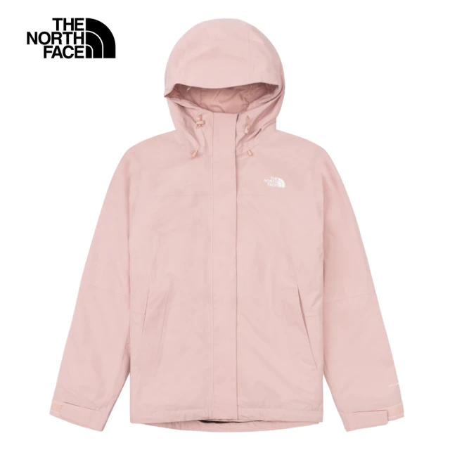 The North Face 北面女款粉色防水保暖舒適可調節連帽三合一外套｜89Y37OZ