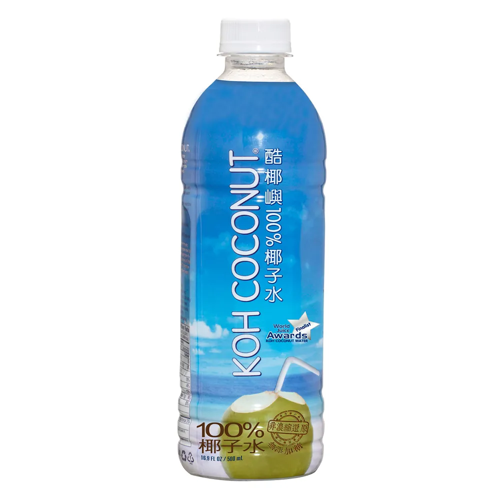 【KOH COCONUT 酷椰嶼】100%椰子水500mlx6入