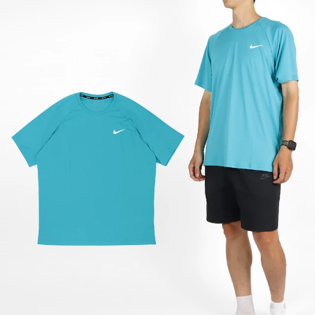 NIKE 耐吉 短袖 Essential Hydroguard Tee 男款 藍 速乾 抗UV 防曬衣 短T(NESSA586-463)